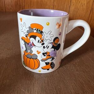 Disney Mickey Mouse & Minnie Lets Party Halloween Coffee Mug 14oz Ceramic